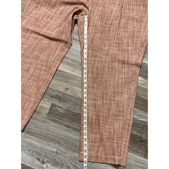 Cj Banks Womens Relaxed Fit High-Rise Trousers Rusty Plaid Pleated Size 24W NEW - Picture 14 of 16